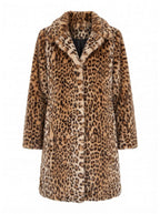 Women’s Leopard Print Faux Fur Coat