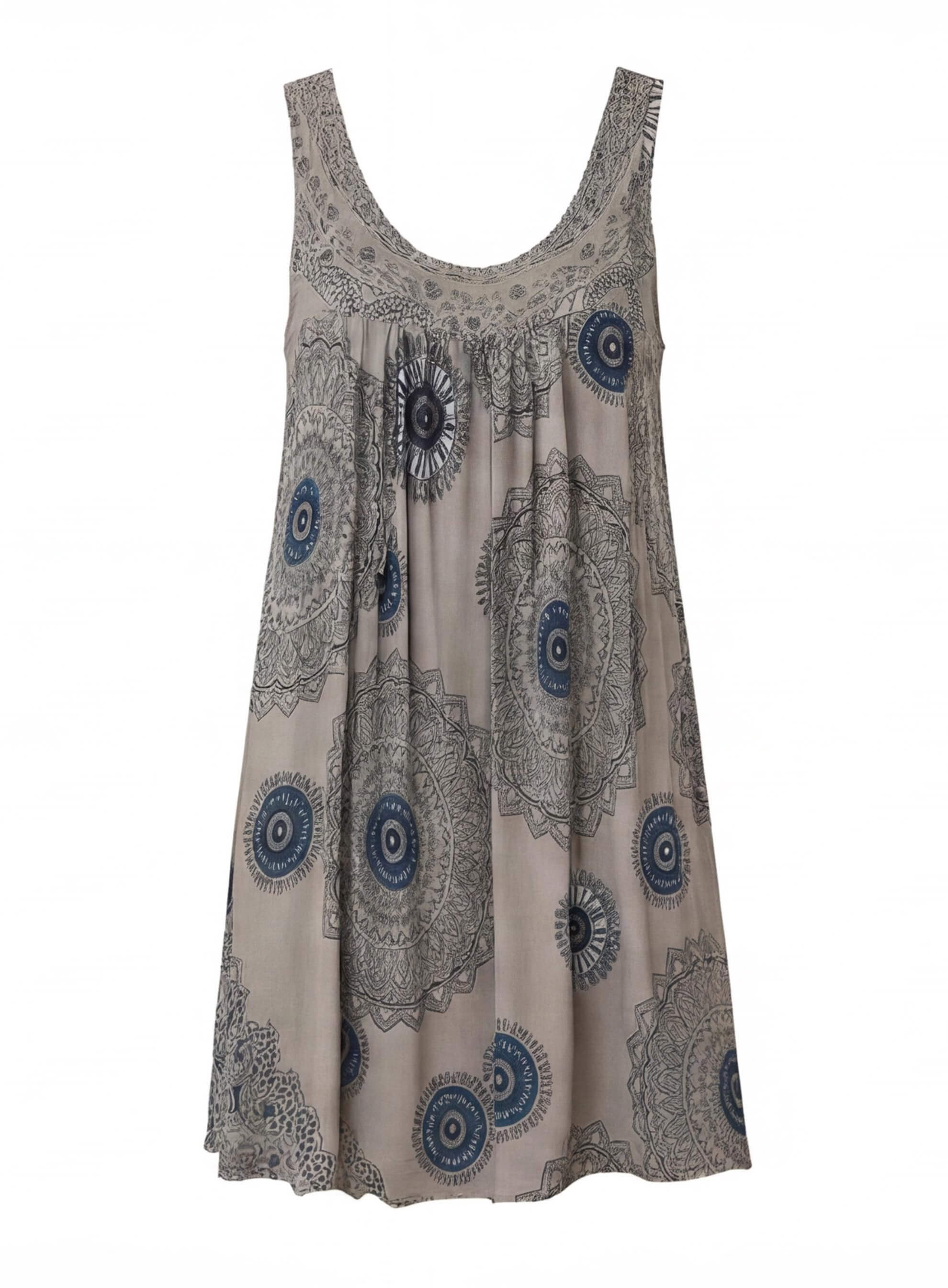 Women’s Dress – Sleeveless Printed Lightweight Summer Dress
