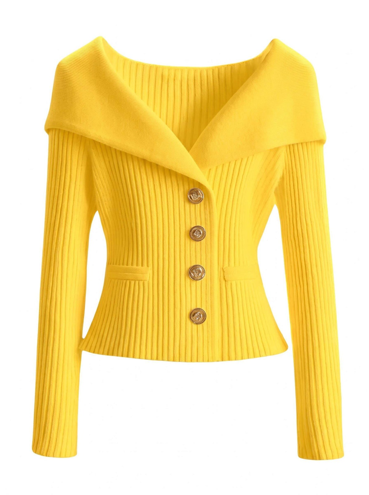 Women’s Ribbed Knit Button-Up Cardigan