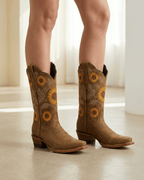 Women’s Western Embroidered Sunflower Boots