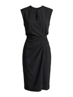 Women’s Sleeveless Keyhole Ruched Midi Dress