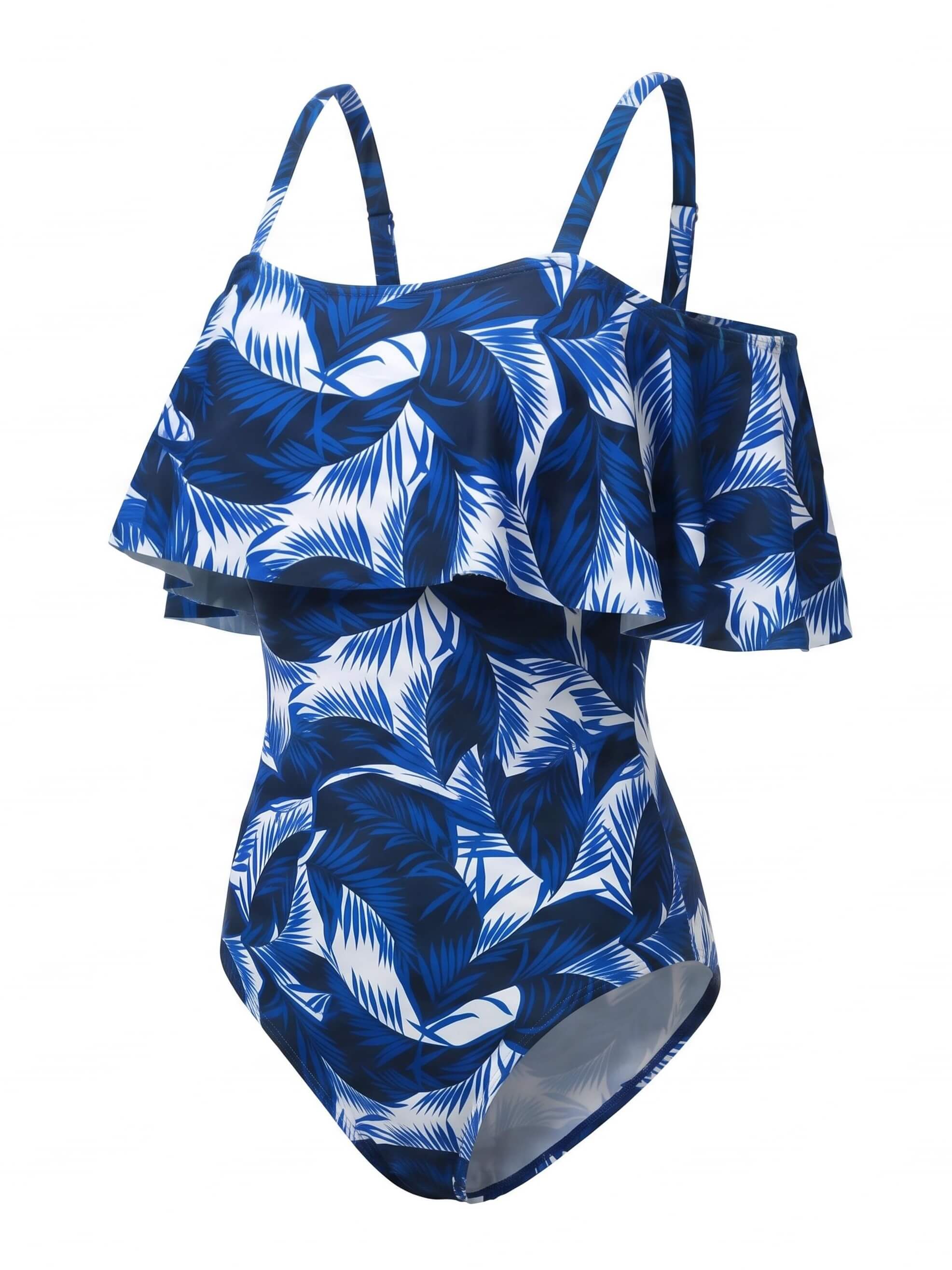 Women’s Off-Shoulder Ruffle With Straps One-Piece Swimsuit
