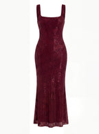 Women’s Embellished Square-Neck Evening Gown