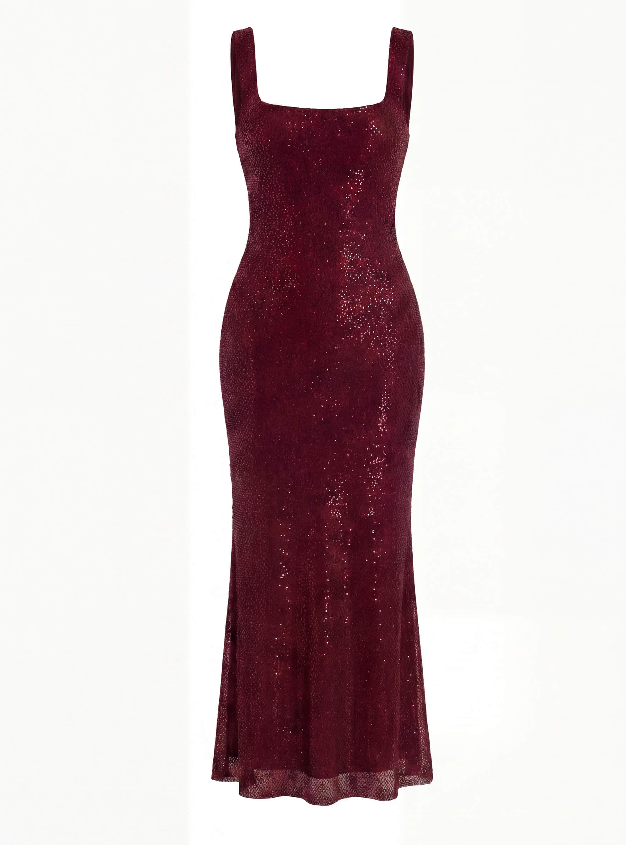 Women’s Embellished Square-Neck Evening Gown