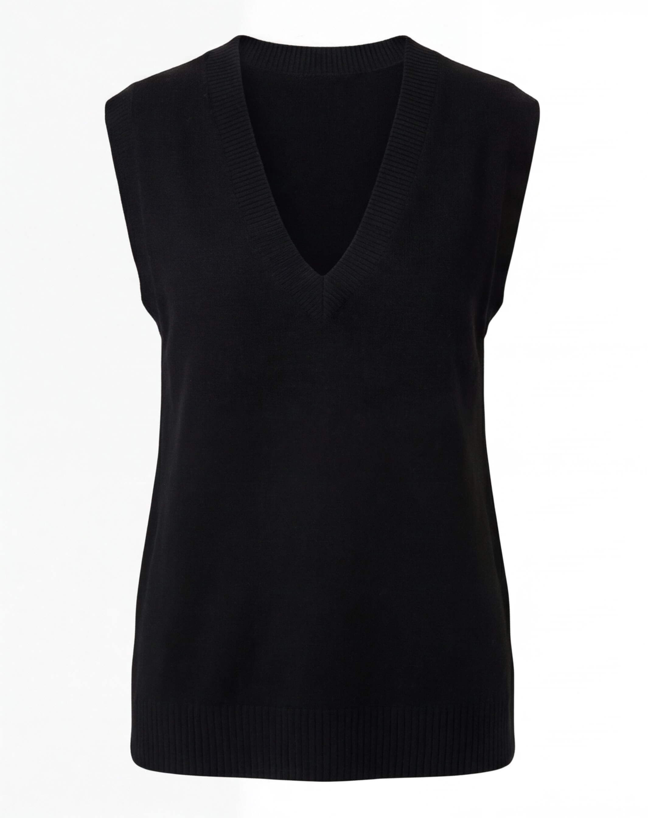 Women’s Knit Sweater Vest – V-Neck Layering Essential & Timeless Style