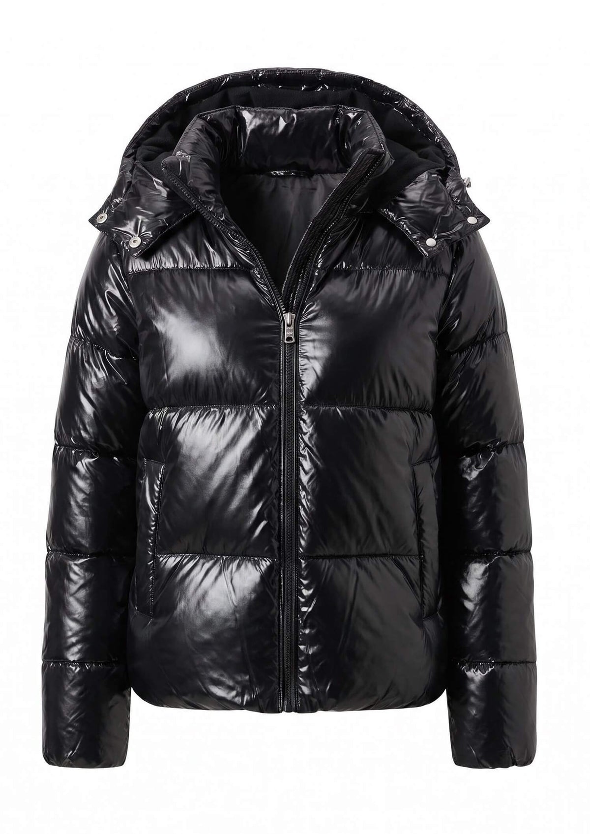 Women’s Hooded Quilted Puffer Jacket with Zip Front