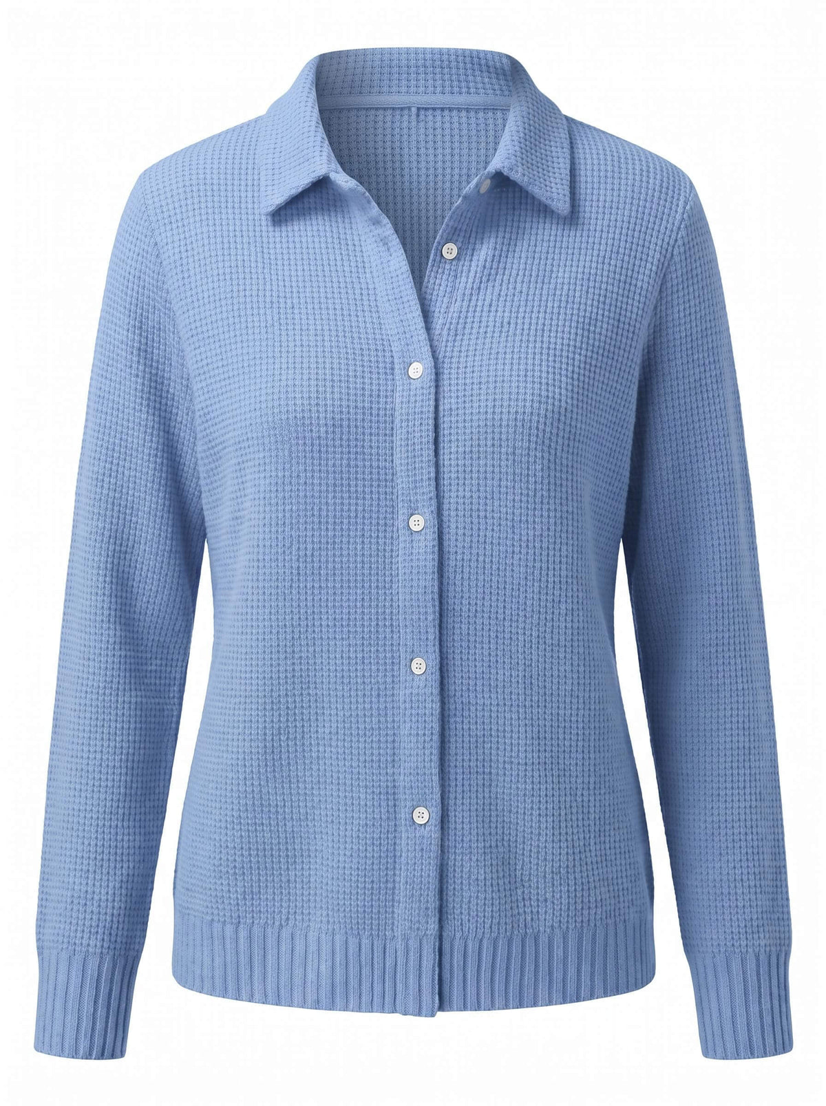 Women’s Textured Knit Button-Up Shirt