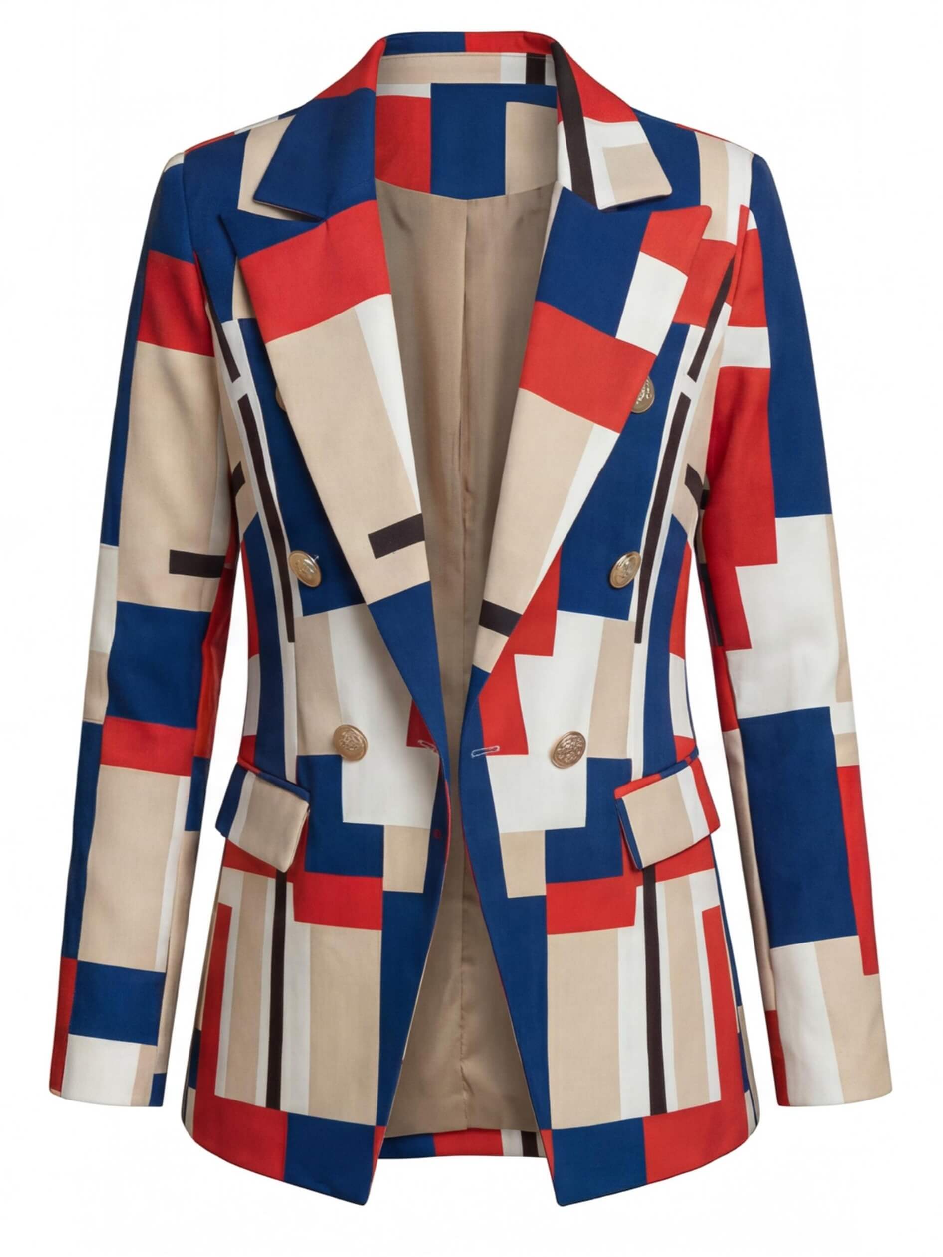 Women’s Plaid Blazer – Tailored Silhouette & Timeless Sophistication