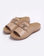 Women’s Gold Chain Detail Slide Sandals