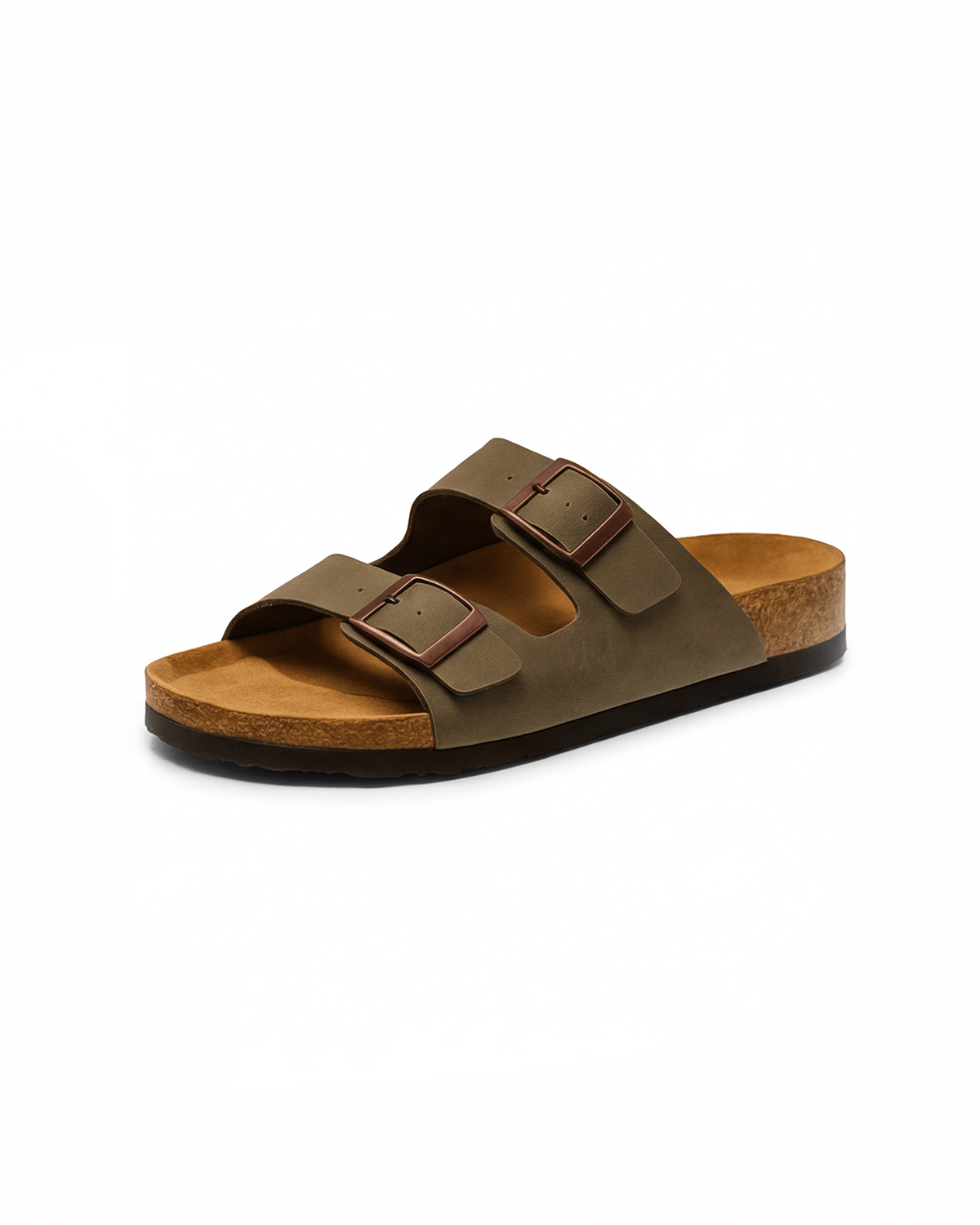 Women’s Footbed Slide Sandals- Double-Buckle