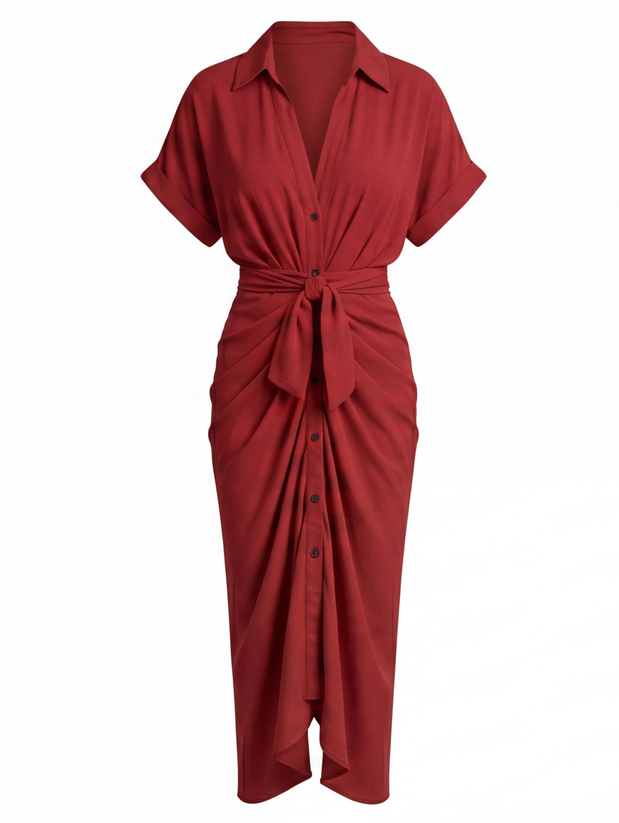 Women’s Ruched Midi Summer Dress