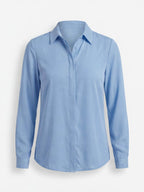 Elegant women's blouse with a classic collar