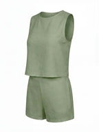 Women’s Set – Sleeveless Top & Shorts Co-Ord Set