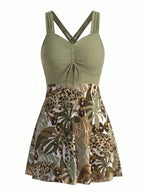 Women’s Paisley Skirted One-Piece Swimsuit
