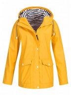 Women’s Hooded Rain Jacket with Utility Pockets