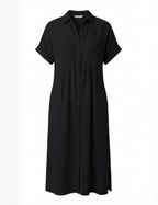 Women’s Comfortable Pleated Midi Dress – Relaxed Elegant Fit