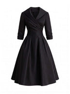 Women’s Wrap Midi Dress with Flared Skirt