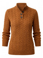Women’s Cable Knit Button-Up Sweater