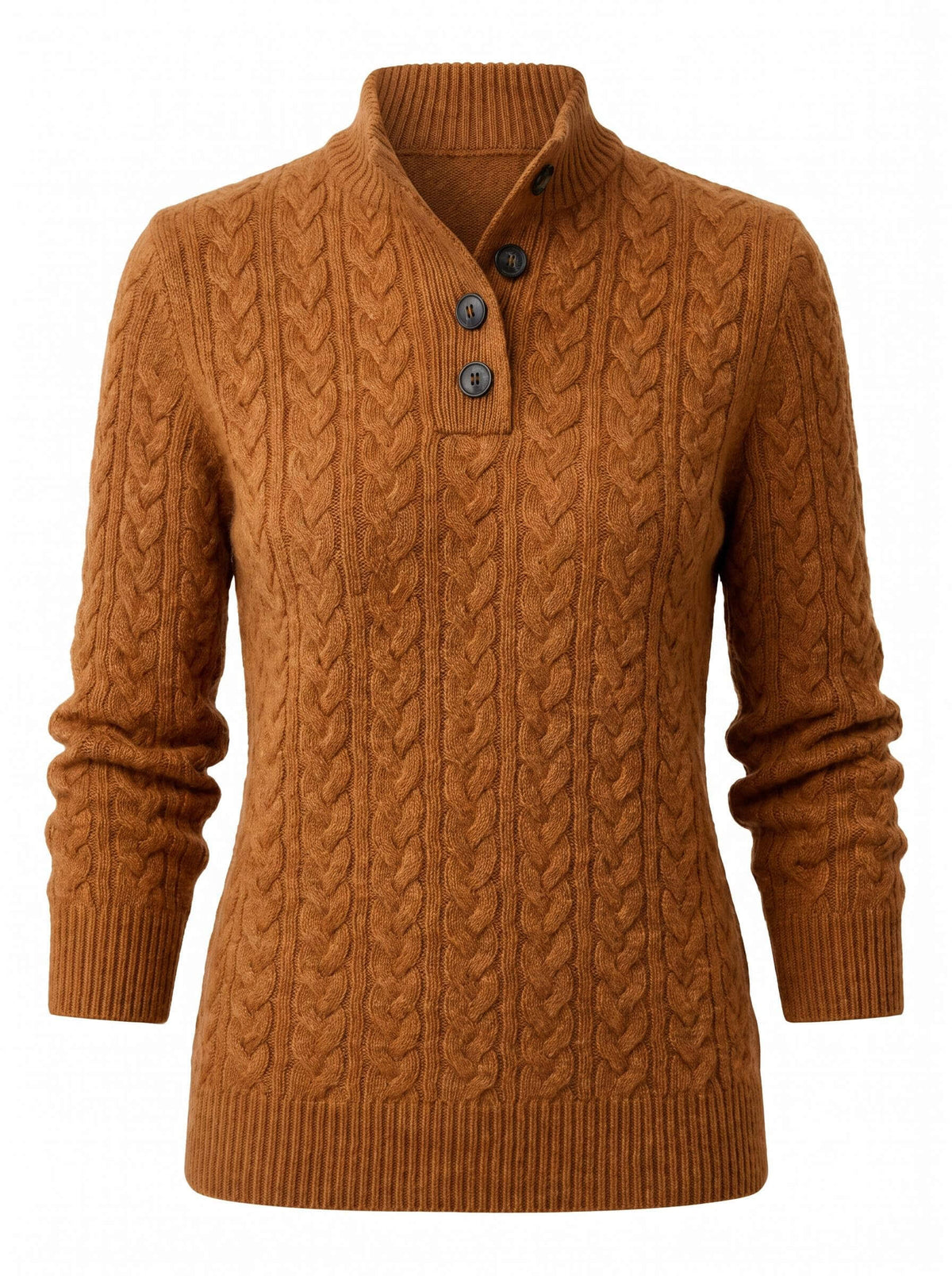 Women’s Cable Knit Button-Up Sweater