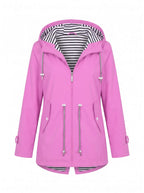 Women’s Hooded Zip Front Rain Jacket