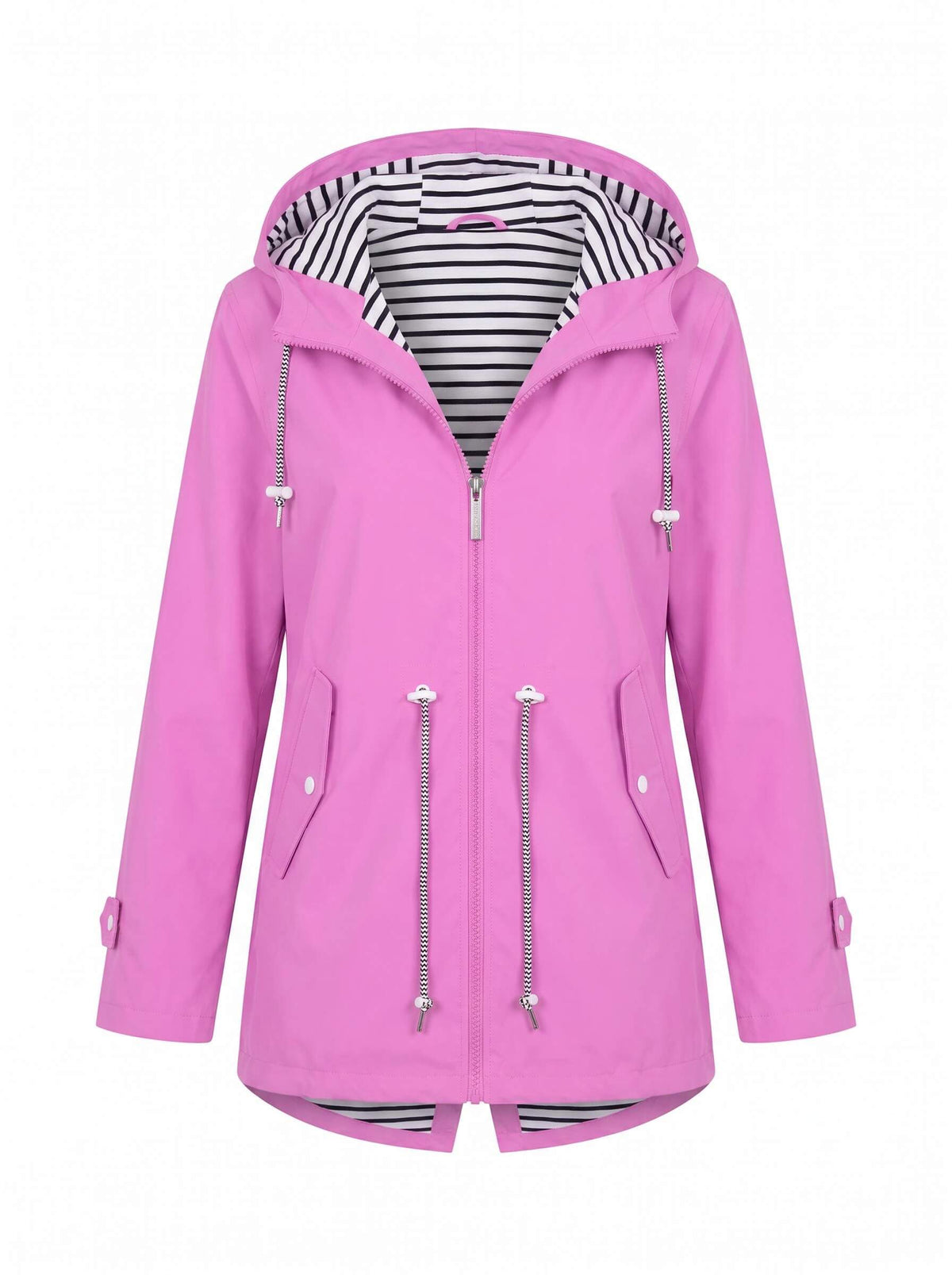 Women’s Hooded Zip Front Rain Jacket