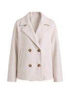 Women’s Double-Breasted Tailored Jacket with Wide Lapels