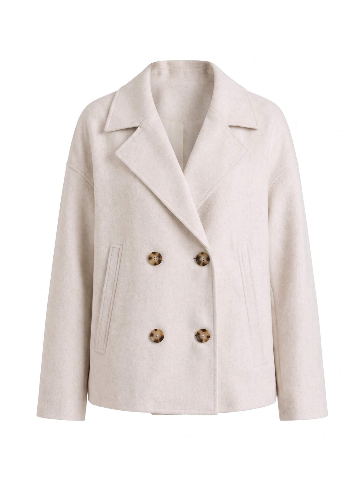 Women’s Double-Breasted Tailored Jacket with Wide Lapels