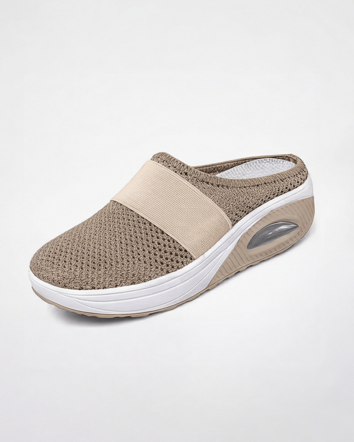 Women’s Slip-On Knit Mule Sneakers- Stretch Strap