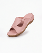 Women’s Contrast Stitching Cutout Slide Sandals