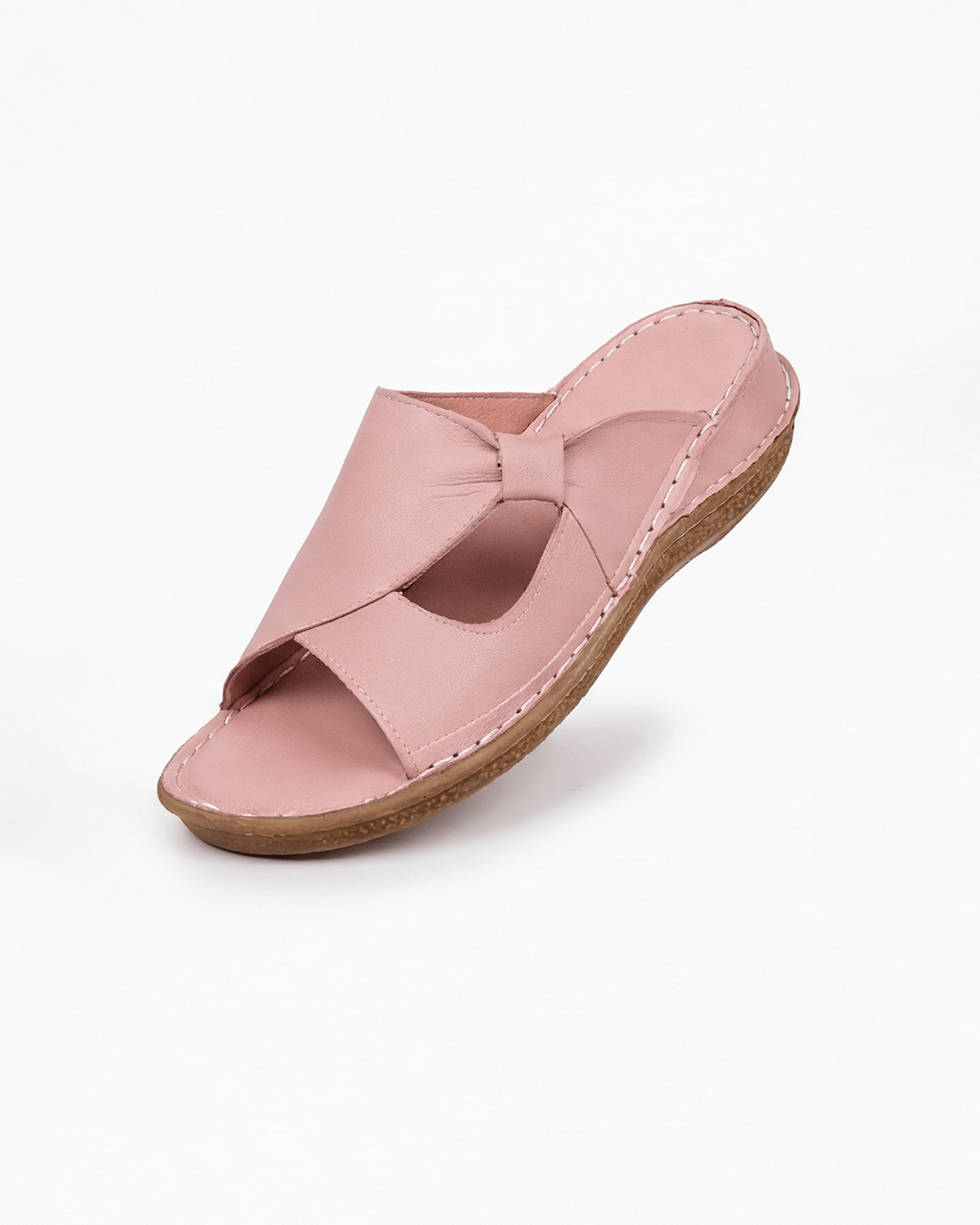 Women’s Contrast Stitching Cutout Slide Sandals