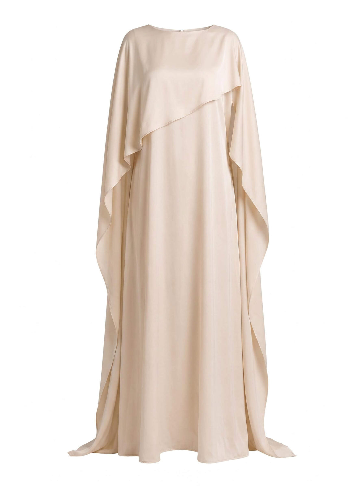 Women’s Flowing Maxi Dress with Cape Overlay