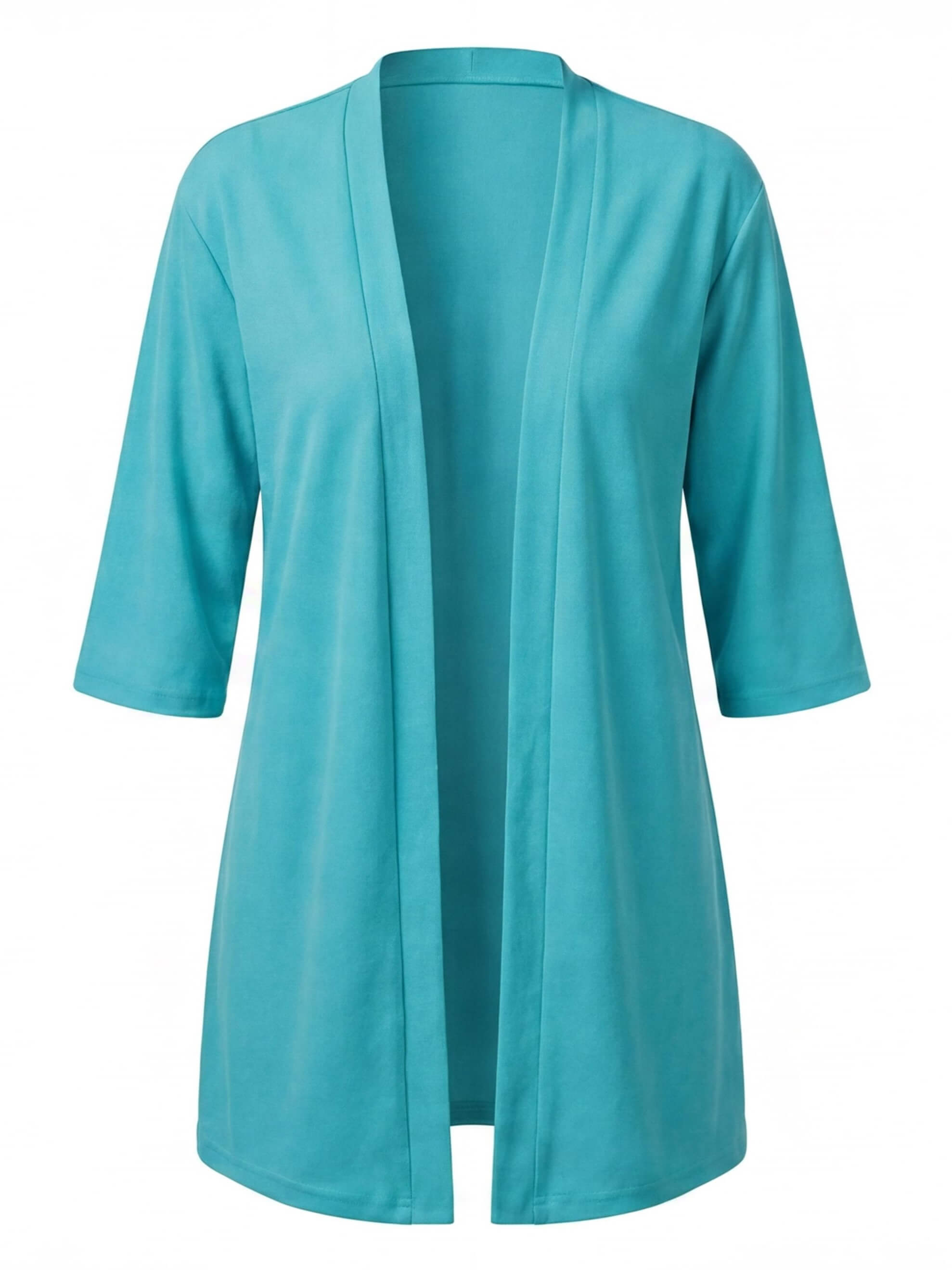 Women’s Stretch Knit Cardigan – Three-Quarter Sleeves & Elegant Everyday Comfort