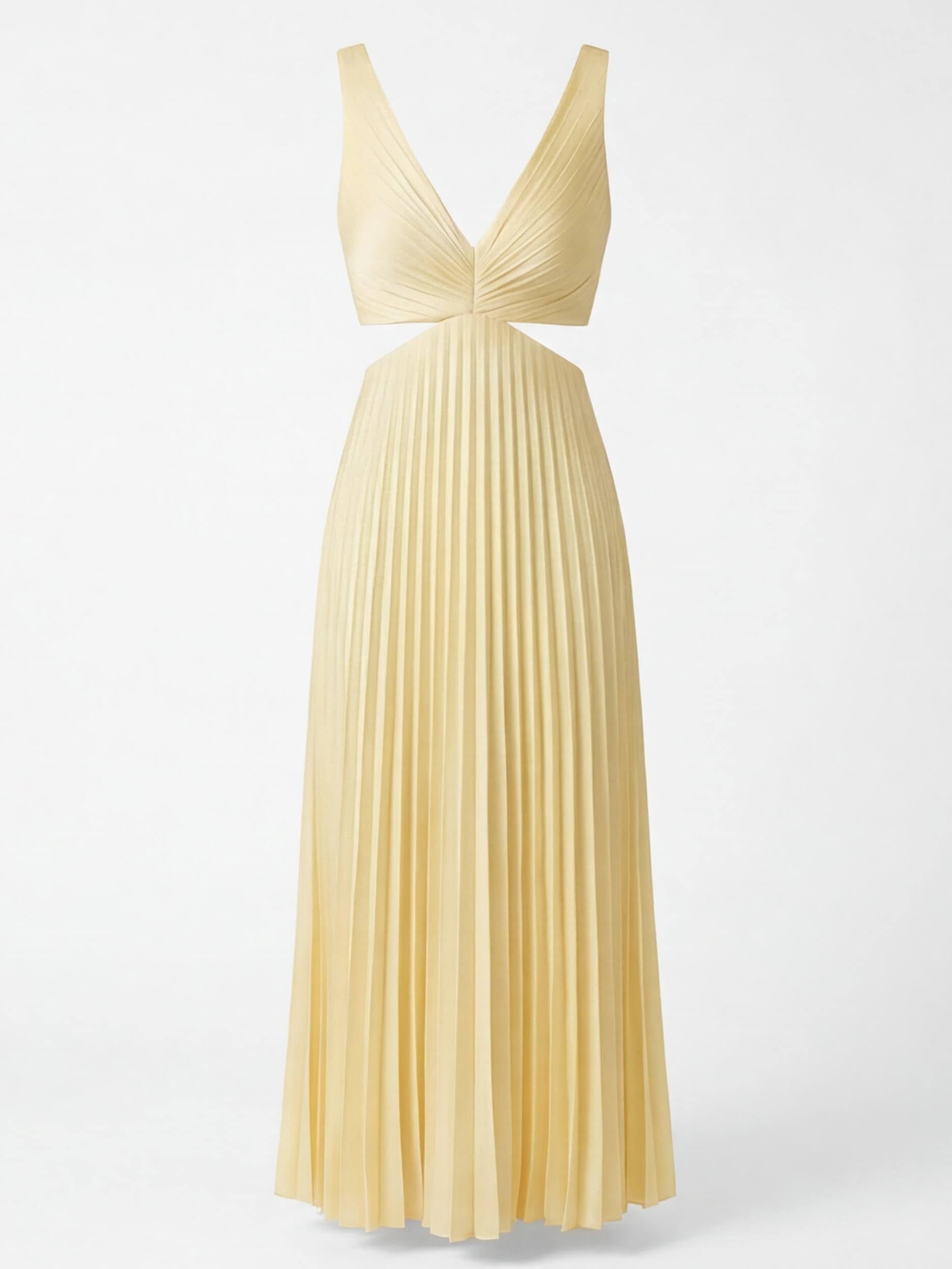 Women’s Dress – Pleated Backless Midi Dress
