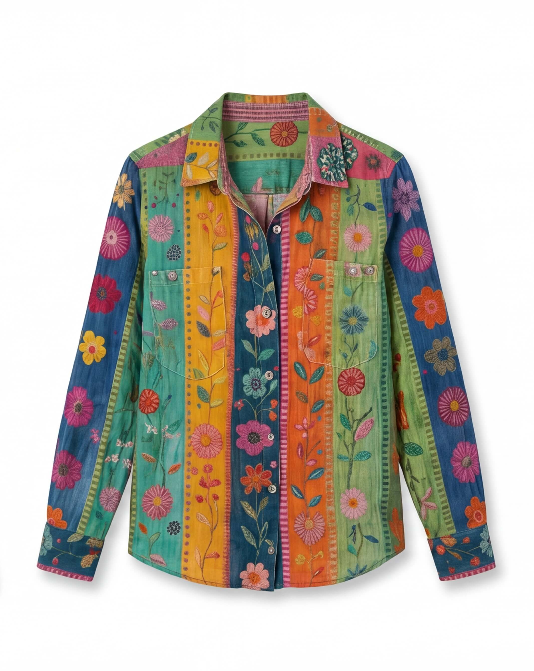 Women’s Top – Vintage Floral Printed Blouse