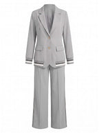 Women’s Tailored Blazer and Wide-Leg Trouser Set