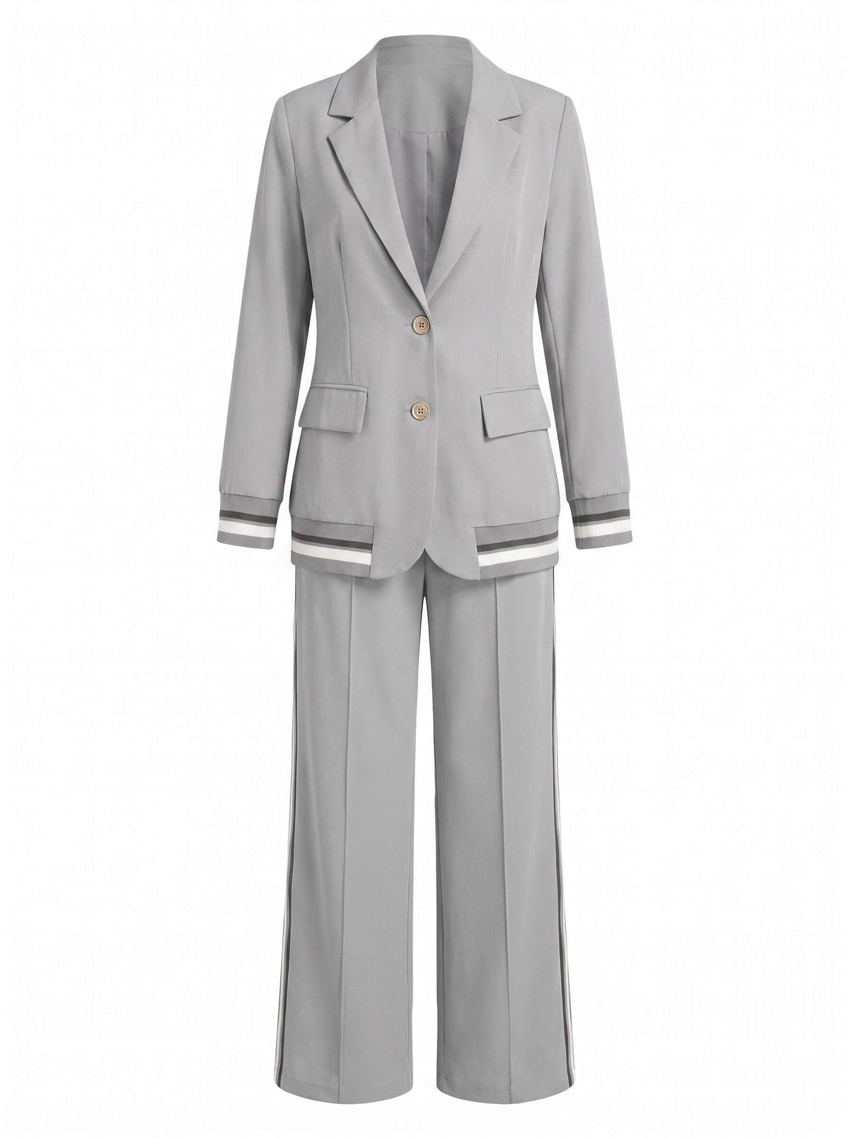 Women’s Tailored Blazer and Wide-Leg Trouser Set