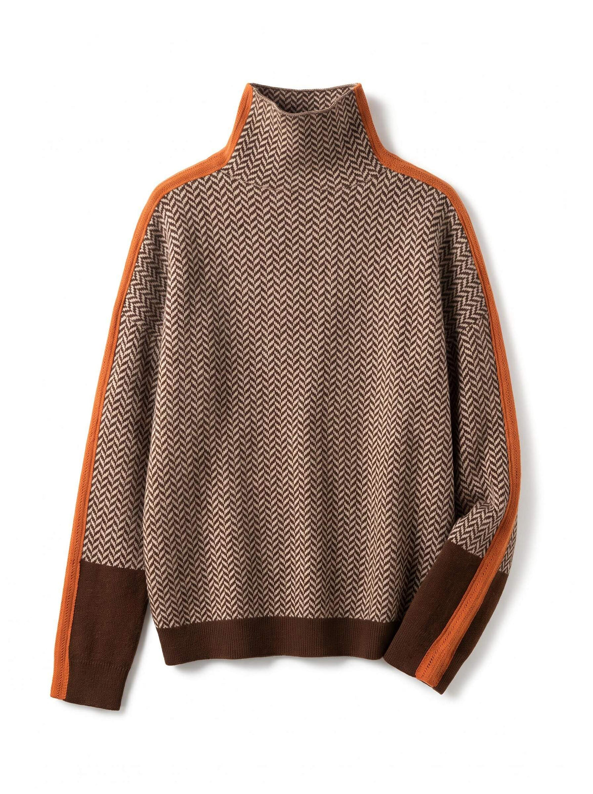 Women’s Patterned Turtleneck Knit Sweater