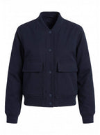 Women’s Utility Bomber Jacket with Snap Buttons