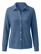 Women’s Textured Knit Button-Up Shirt