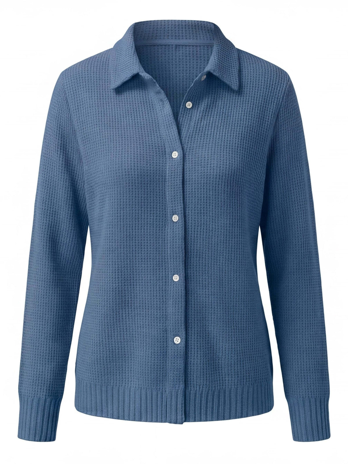 Women’s Textured Knit Button-Up Shirt