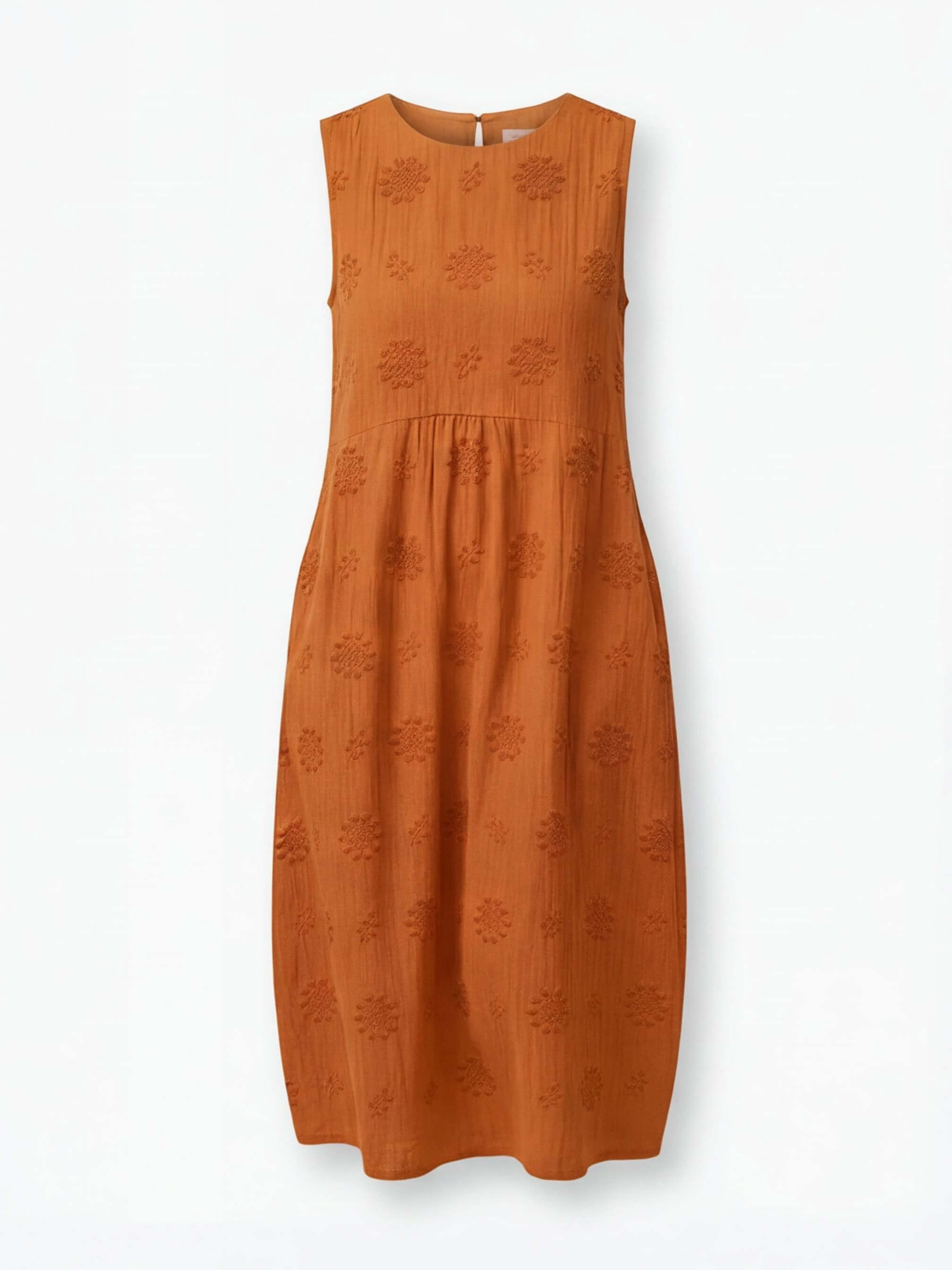 Women’s Dress – Embroidered Sleeveless Midi Dress