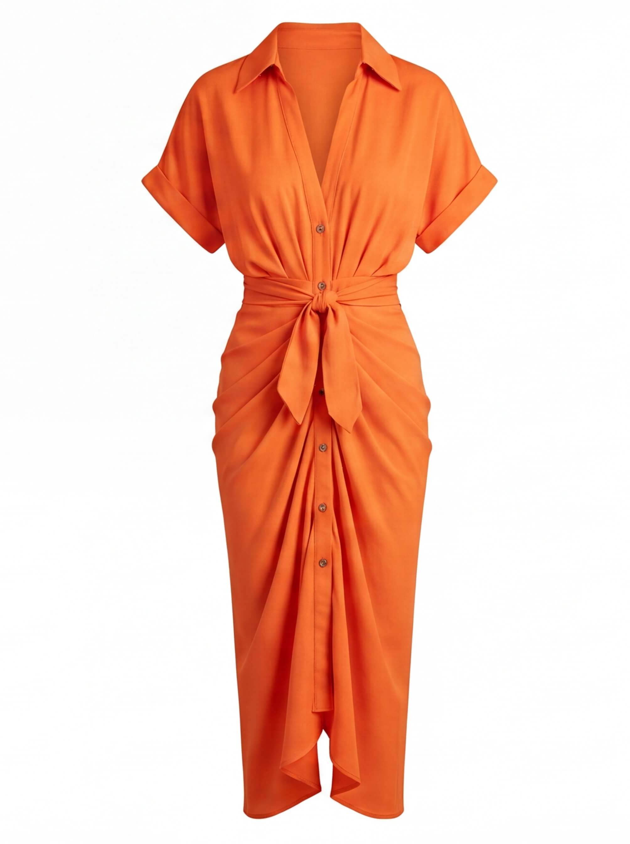 Women’s Ruched Midi Summer Dress