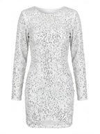 Women’s Long Sleeve Sequin Mini Party Dress