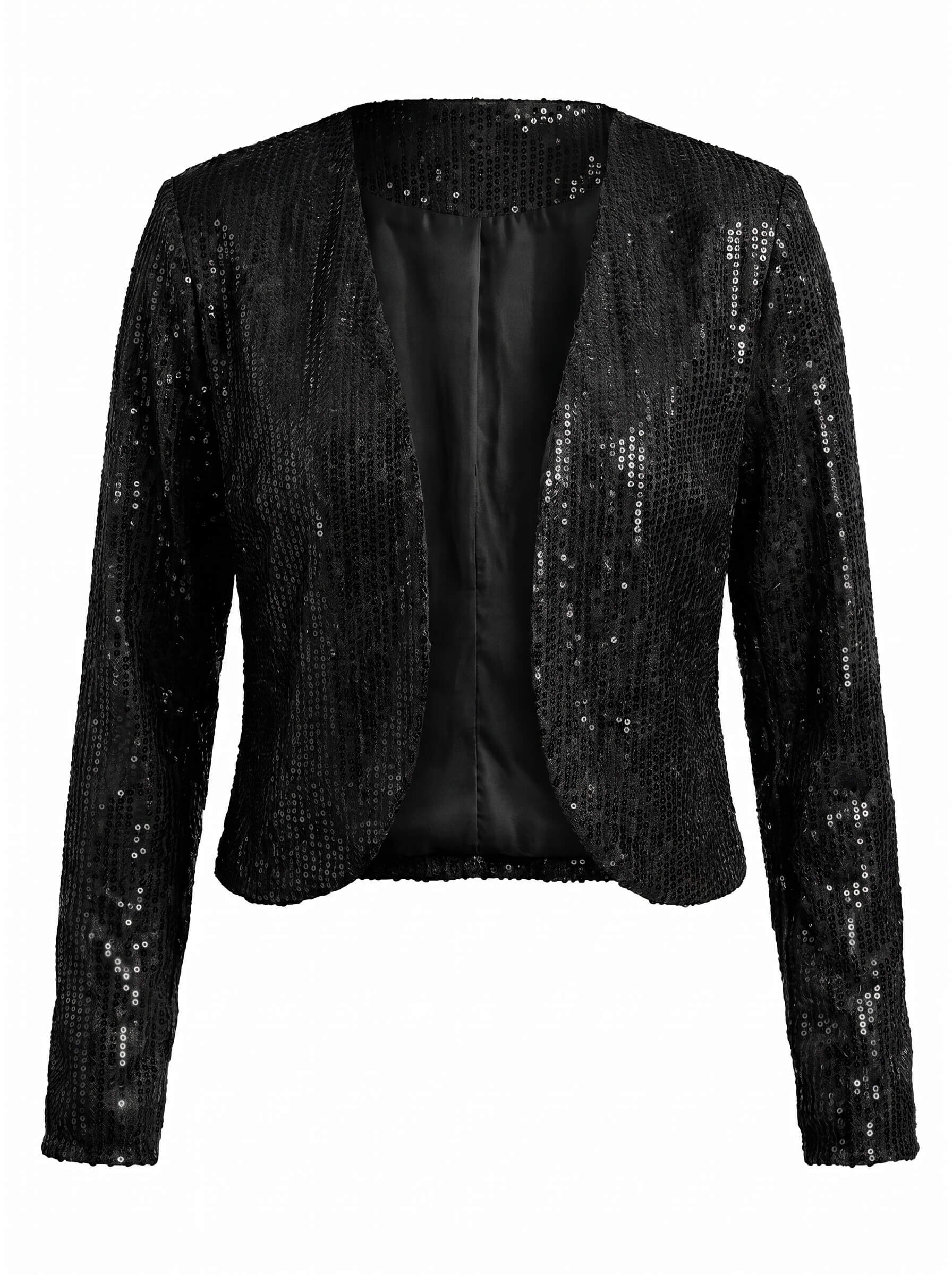Women’s Glitter Sequin Cardigan Jacket – Cropped Fit & Evening Sparkle
