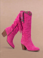 Women’s Fringe Mid-Calf Western Boots