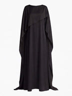 Women’s Flowing Maxi Dress with Cape Overlay