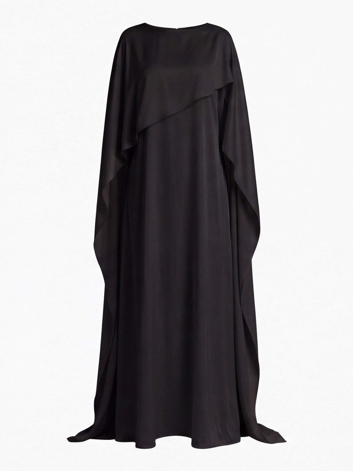 Women’s Flowing Maxi Dress with Cape Overlay