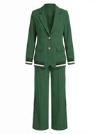Women’s Tailored Blazer and Wide-Leg Trouser Set