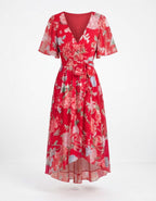 Women’s Floral V-Neck Midi Dress