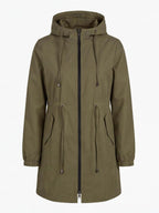 Women’s Hooded Longline Jacket with Drawstring Details
